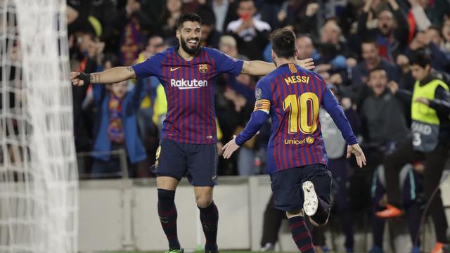 Suarez et Messi ont été les deux buteurs de la soirée. [Emilio Morenatti]