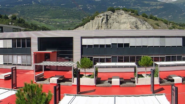 Le bâtiment de la Haute Ecole de Gestion&Tourisme à Sierre. [Hevs.ch]