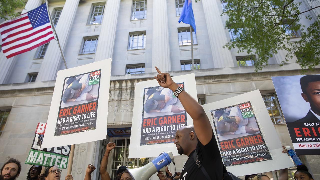 La mort d'Eric Garner avait initié le mouvement "Black Lives Matters". [EPA - Erik S. Lesser]