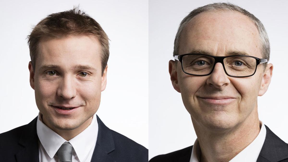 Les PLR Benoît Genecand et Philippe Nantermod figurent parmi les élus fédéraux les plus frondreurs de la législature, selon le SonntagsBlick. [Keystone]