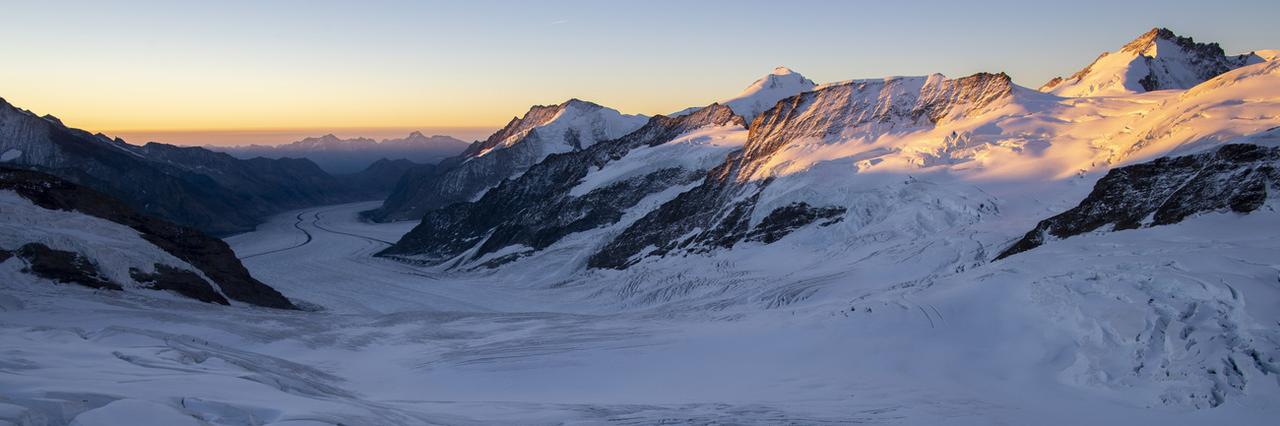 Le glacier d'Aletsch en octobre 2018. [Keystone - Anthony Anex]