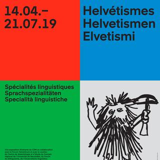 L'affiche de l'exposition "Helvétismes - Spécialités linguistiques". [cdn.ch]