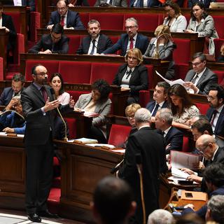 Le Premier ministre Edouard Philippe devant l'Assemblée nationale française, le 30 janvier 2019. [AFP - Alain Jocard]