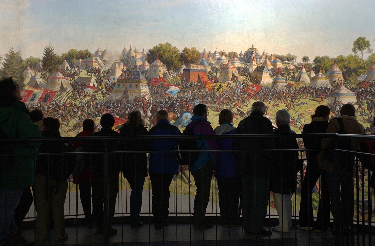 Le Panorama de la bataillede Morat lors de l'Expo.02. [Keystone - Eddy Risch]