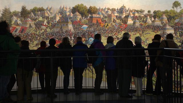 Le Panorama de la bataillede Morat lors de l'Expo.02. [Keystone - Eddy Risch]