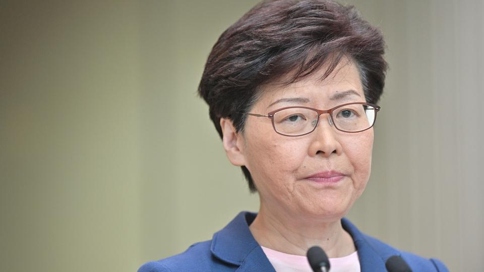 Carrie Lam, lors de sa conférence de presse le 9 juillet 2019. [AFP - Anthony Wallace]