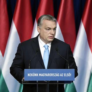 Le premier ministre hongrois Viktor Orban, le 10 février 2019. [EPA/Keystone - Szilard Koszticsak]