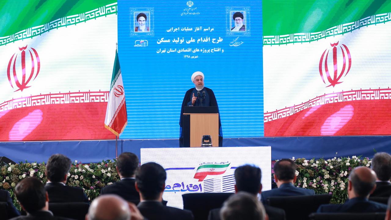 Le président iranien Hassan Rohani s'est exprimé à la télévision. [Keystone/EPA]