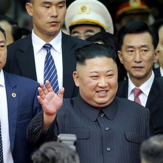 Le leader nord-coréen Kim Jong-un à son arrivée au Vietnam. [Keystone - Minh Hoang]