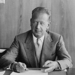 Le secrétaire général de l'ONU Dag Hammarskjold en 1959. [AP Photo/Keystone]