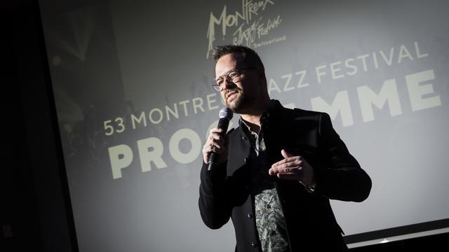 Mathieu Jaton, directeur du Montreux Jazz, a dévoilé la programmation de la 53e édition du festival. [Keystone - Jean-Christophe Bott]