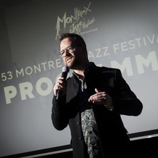 Mathieu Jaton, directeur du Montreux Jazz, a dévoilé la programmation de la 53e édition du festival. [Keystone - Jean-Christophe Bott]