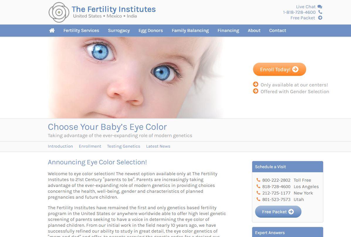 Le site de Fertility institutes. [DR]