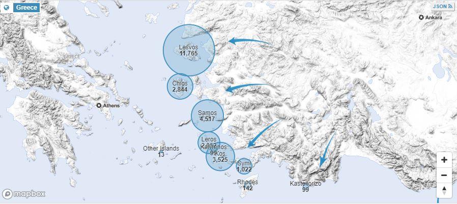 11'765 personnes sont arrivées à Lesbos entre janvier et août 2019. [HCR - DR]