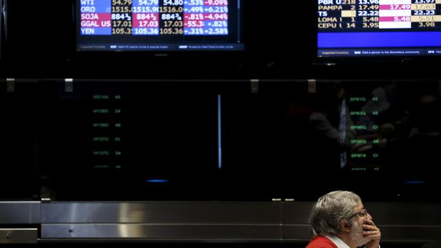 Jamais la Bourse de Buenos Aires n'avait connu une telle chute. [Keystone - Natacha Pisarenko]