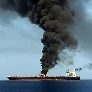 Un pétrolier iranien a été attaqué en mer d'Oman. [HO/IRIB TV/AFP]