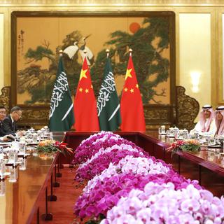 Mohammed bin Salmane a rencontré Xi Jinping. [AP/Keystone - How Hwee Young]