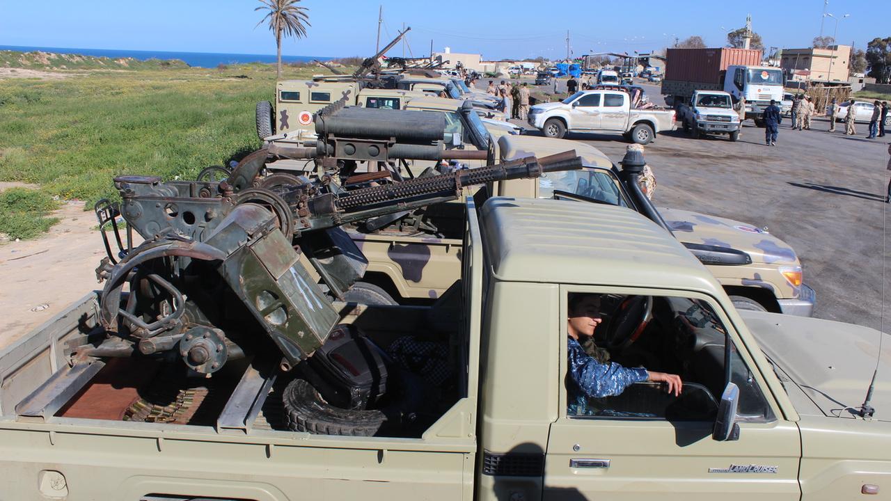 Des membres de la milice de Misrata ont rejoint les forces du gouvernement national libyen. [Keystone/EPA/Stringer]