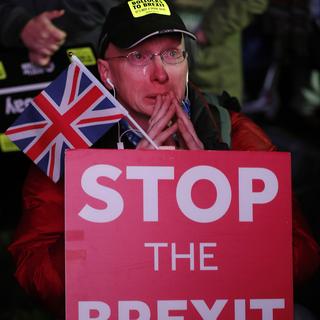 Londres se réveille sonnée après le rejet de l'accord de Brexit par les parlementaires. [AP/Keystone - Frank Augstein]