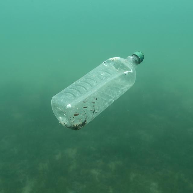 Une bouteille en plastique flottant dans l'Adriatique. (Image d'illustration). [Reuters - Antonio Bronic]