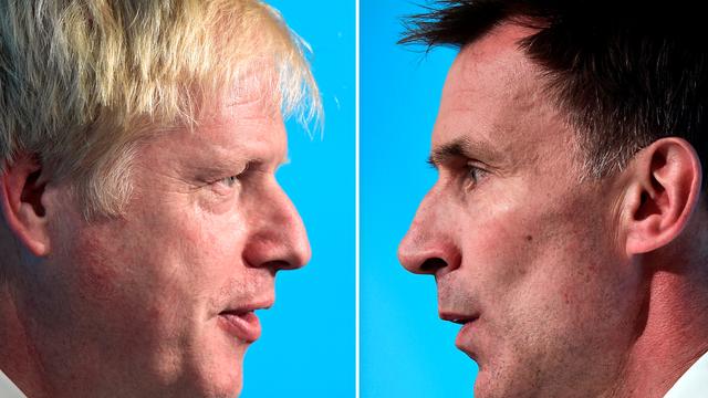 Boris Johnson et Jeremy Hunt sont les deux derniers prétendants à la succession de Theresa
May à la tête du Parti conservateur et du gouvernement britanniques. [REUTERS - Rebecca Naden]