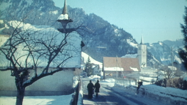 Bienvenue à Charmey, en Gruyère, en 1970. [RTS]