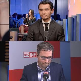 Débat entre Luc Sergy, Olivier Feller, Arnaud Bouverat et Maxime Charbonnel. [RTS]