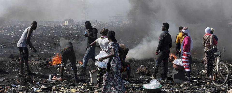 La décharge d’Agbogbloshie au Ghana. [Keystone/EPA - Christian Thompson]