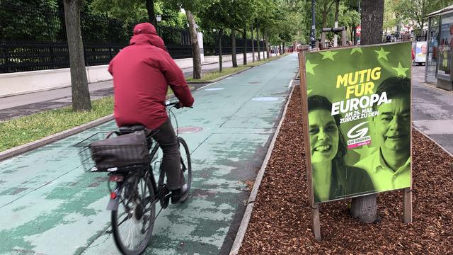 L'affiche des Verts autrichiens pour les européennes de 2019. [RTS - Juliette Galeazzi]