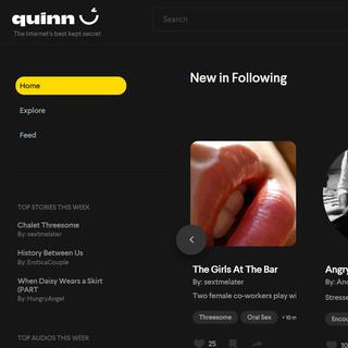 Capture d'écran du site internet "Quinn", développé par Caroline Spiegel. [tryquinn.com - DR]