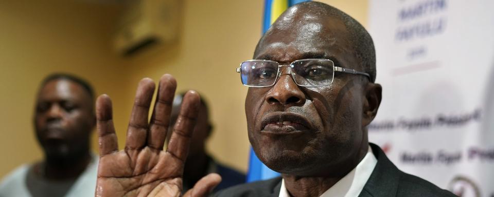 L'opposant Martin Fayulu dénonce un "putsch électoral" en RDC. [AP/Keystone - Jerome Delay]