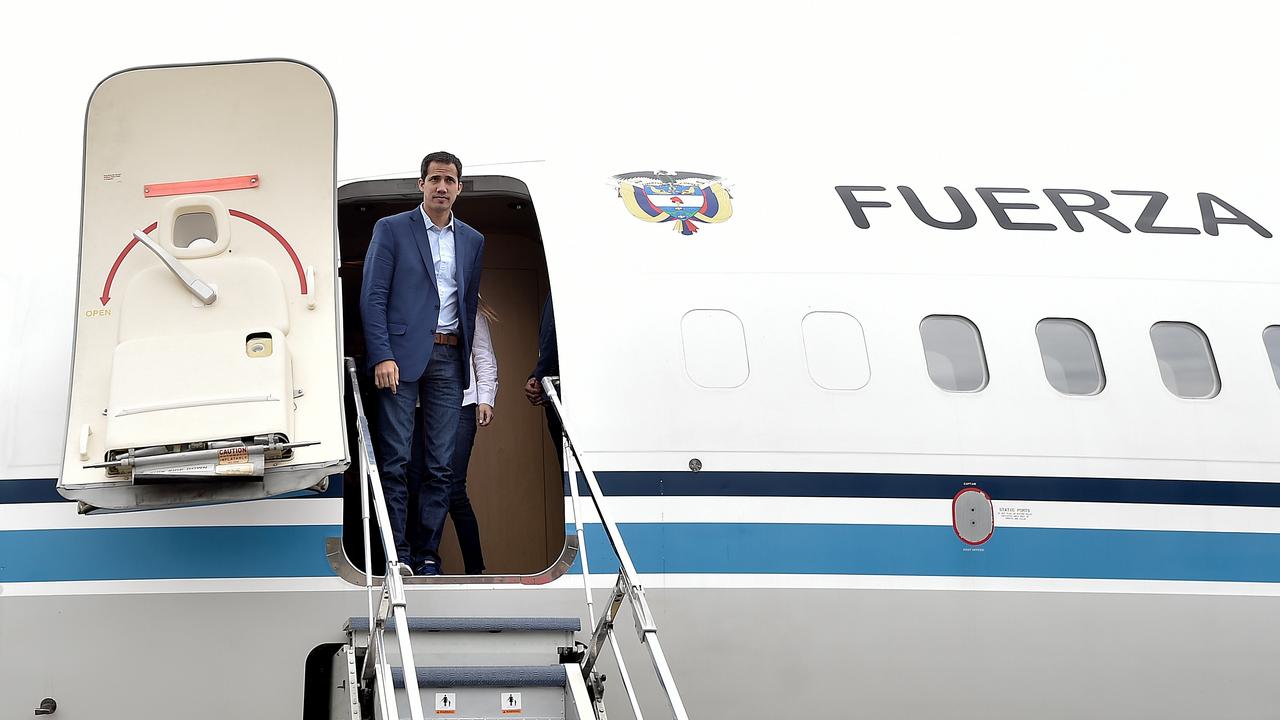 Juan Guaido, à son arrivée à Bogota, le dimanche 24 février. [REUTERS - Handout]