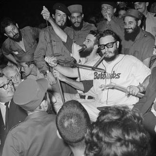 Castro et les 'Barbudos' lors de la révolution cubaine. [AP Photo/Keystone - Harold Valentine]