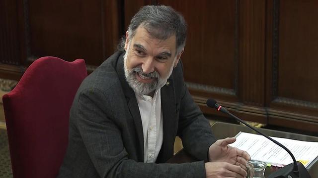 L'indépendantiste Jordi Cuixart  est l’un des accusés du procès de Madrid. [EPA/Keystone - Spanish Supreme Court's Institutional Broadcasting]