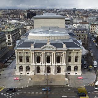 Le Grand Théâtre de Genève après sa rénovation. [Keystone - Leandre Duggan]