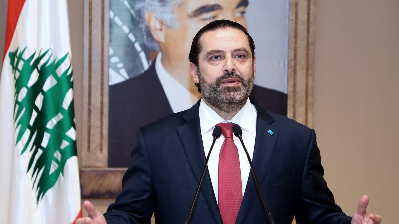 Sous la pression de la rue, le Premier ministre libanais Saad Hariri a démissionné le 29 octobre. [Keystone - Dalati Nohra]