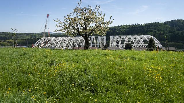 Après quinze ans de travaux, le site de la décharge de Kölliken va être rendu à l'agriculture. [Keystone - Georgios Kefalas]