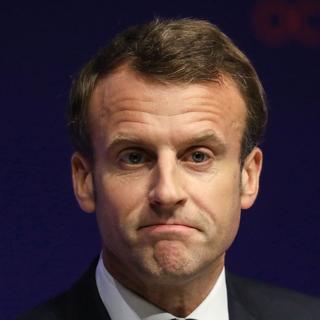 Emmanuel Macron craint pour la survivance de l'Union européenne. [Pool/EPA/Keystone - Ludovic Marin]
