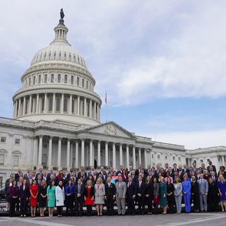 Les nouveaux membres du 116e Congrès américain. [Keystone - AP Photo/Pablo Martinez Monsivais]