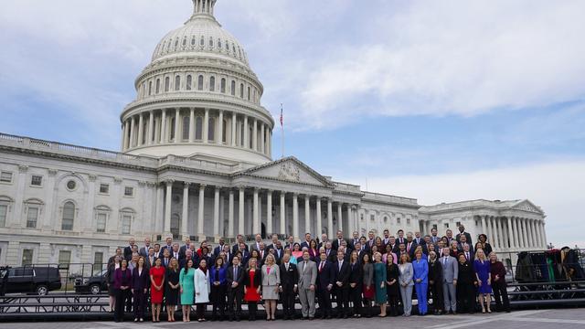 Les nouveaux membres du 116e Congrès américain. [Keystone - AP Photo/Pablo Martinez Monsivais]
