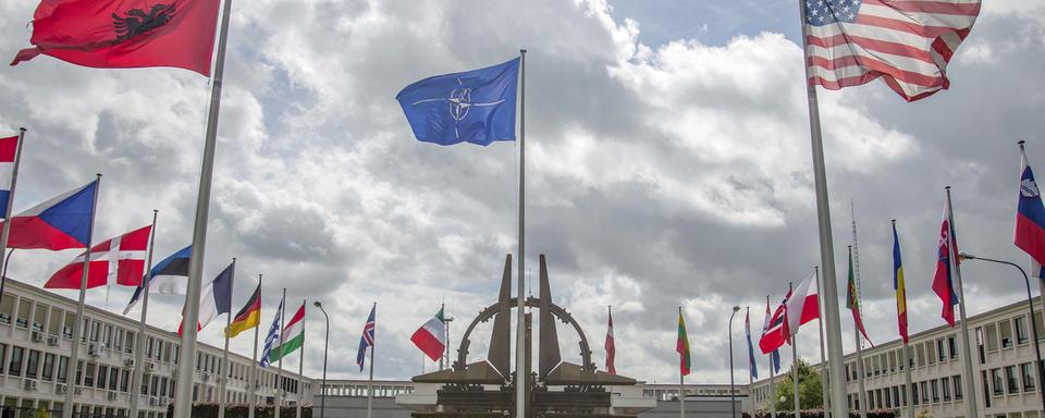 Le siège de l'OTAN à Bruxelles. [Keystone - AP Photo/Olivier Matthys]