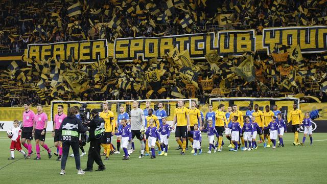 26'348 spectateurs étaient présents au Stade de Suisse pour cette affiche entre YB et les Rangers. [Peter Klaunzer]