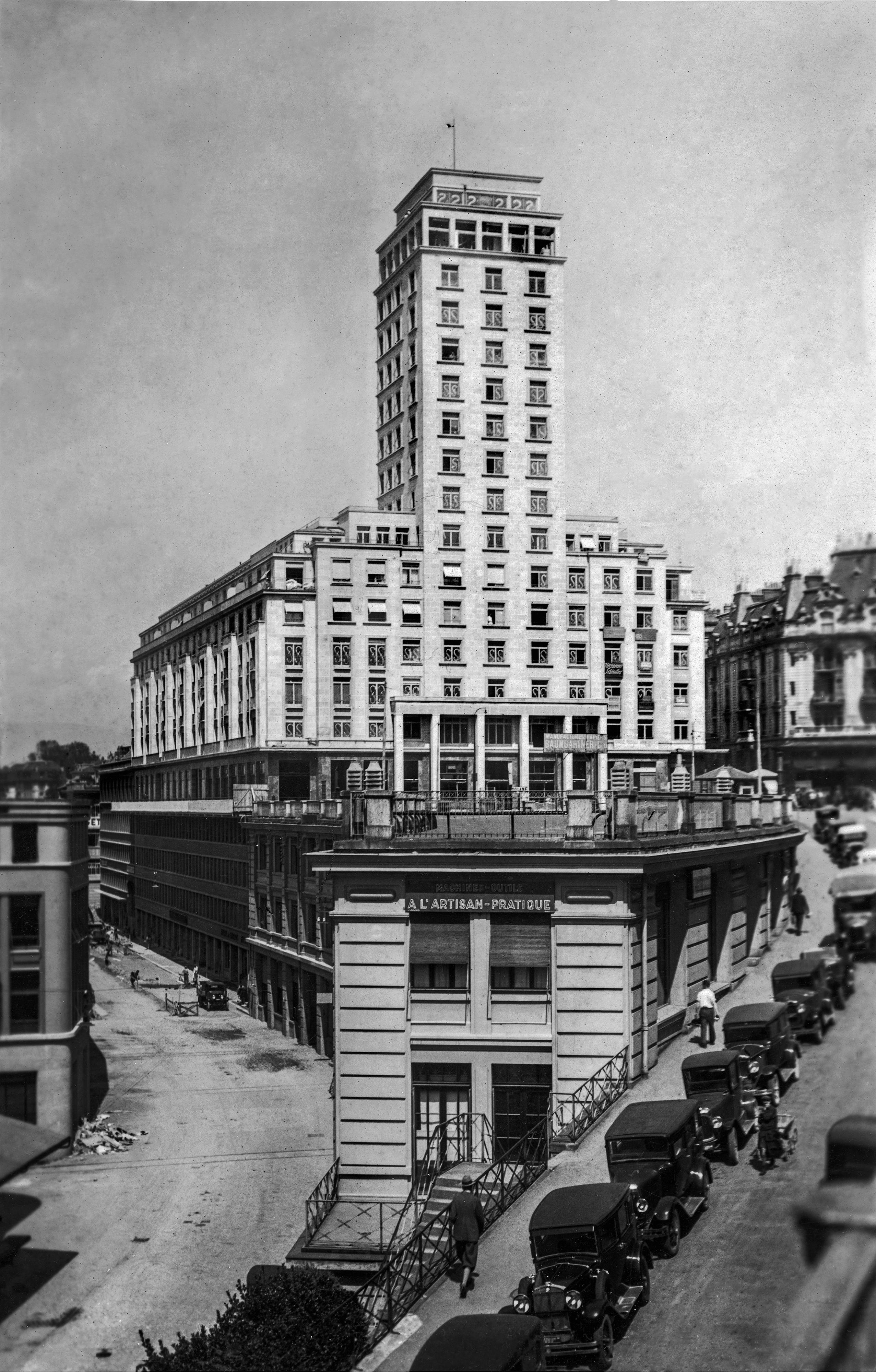 La tour Bel-Air de Lausanne a crée la polémique en 1932. [Musée historique de Lausanne]