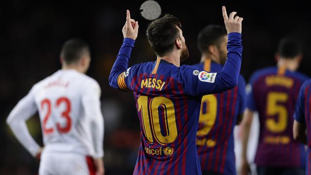 Messi a fait tremblé les filets pour la 400e fois en championnat. Impressionnant. [Manu Fernandez]