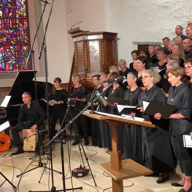 Choeur de la Fête des Vignerons 2019 lors du culte à La Tour-de-Peilz [RTSreligion - Sabine Pétermann]