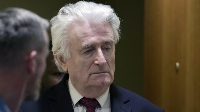 Radovan Karadzic au Tribunal de la Haye, le 20 mars 2019. [Keystone - Peter De Jong]