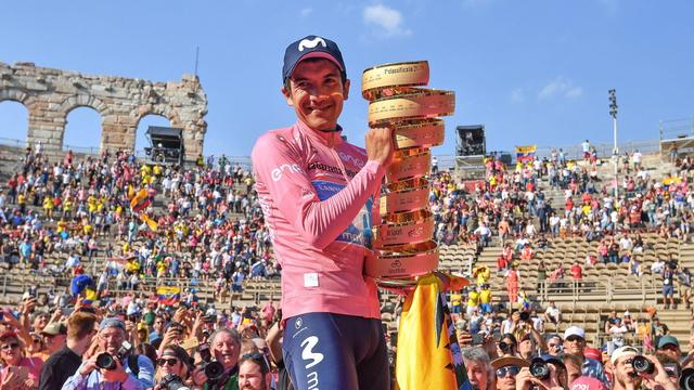 L'Equatorien Richard Carapaz décroche sa première victoire dans un des trois Grands Tours. [Alessandro Di Meo]