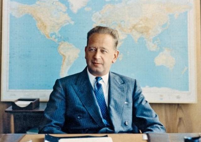 Dag Hammarskjöld, le secrétaire général de l'ONU mort en 1961 dans le crash de son avion.