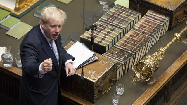 Une photo officielle du nouveau Premier ministre Boris Johnson au parlement britannique. [EPA/Keystone - Jessica Taylor]