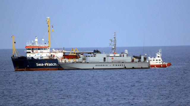 Le Sea-Watch 3 dans les eaux italiennes, au large de Lampedusa, en mai 2019. [Keystone/ansa via ap - Elio Desiderio]